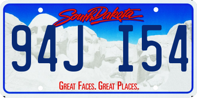 SD license plate 94JI54