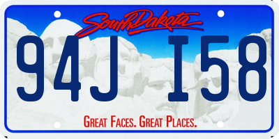 SD license plate 94JI58