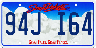 SD license plate 94JI64