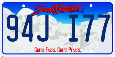 SD license plate 94JI77