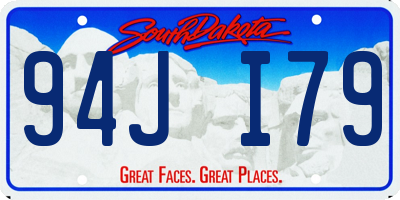 SD license plate 94JI79