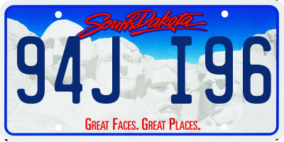 SD license plate 94JI96