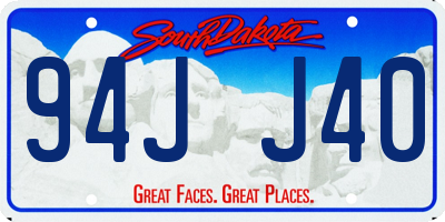 SD license plate 94JJ40
