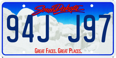 SD license plate 94JJ97