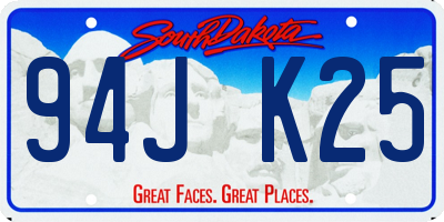 SD license plate 94JK25