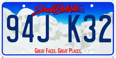 SD license plate 94JK32