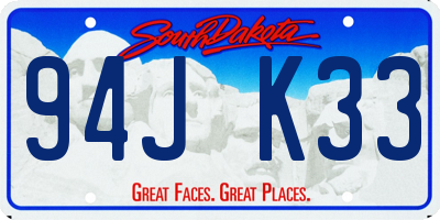 SD license plate 94JK33
