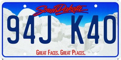 SD license plate 94JK40