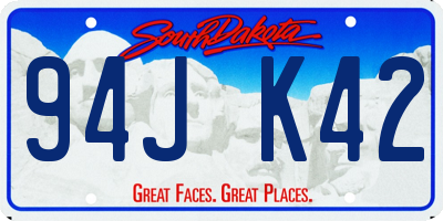 SD license plate 94JK42