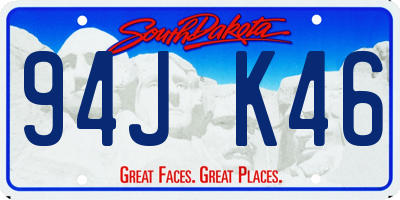 SD license plate 94JK46