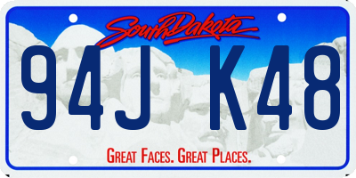 SD license plate 94JK48