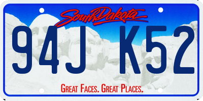 SD license plate 94JK52