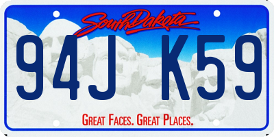 SD license plate 94JK59
