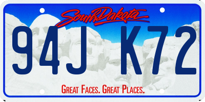 SD license plate 94JK72