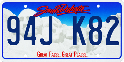 SD license plate 94JK82