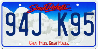SD license plate 94JK95