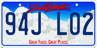 SD license plate 94JL02