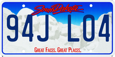 SD license plate 94JL04