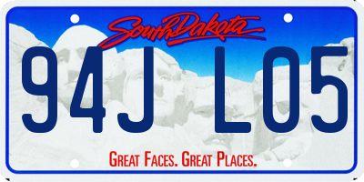 SD license plate 94JL05
