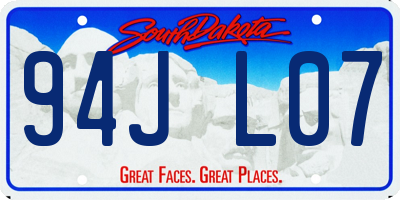 SD license plate 94JL07