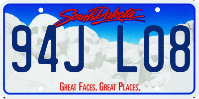 SD license plate 94JL08