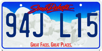 SD license plate 94JL15