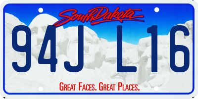 SD license plate 94JL16