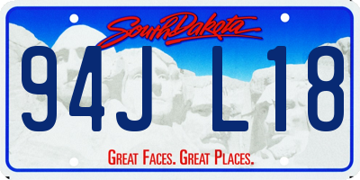 SD license plate 94JL18