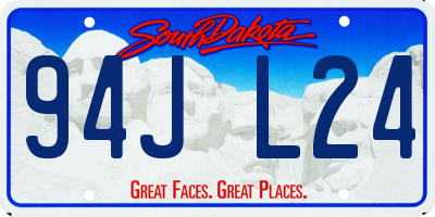 SD license plate 94JL24