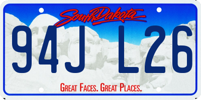 SD license plate 94JL26