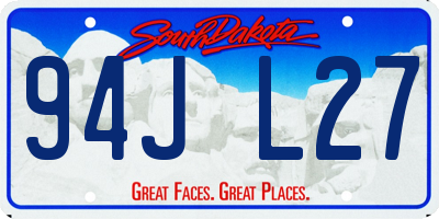 SD license plate 94JL27