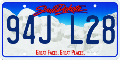 SD license plate 94JL28