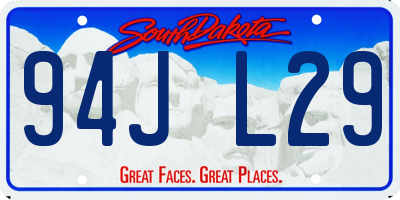 SD license plate 94JL29