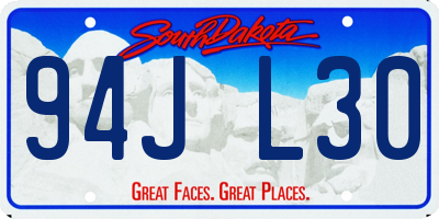 SD license plate 94JL30