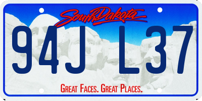 SD license plate 94JL37
