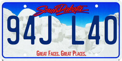 SD license plate 94JL40