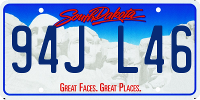 SD license plate 94JL46