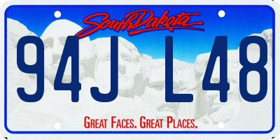 SD license plate 94JL48