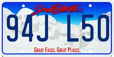 SD license plate 94JL50