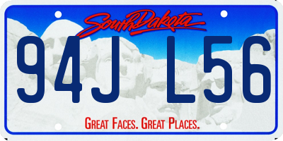 SD license plate 94JL56