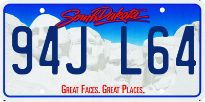 SD license plate 94JL64