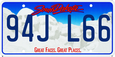 SD license plate 94JL66
