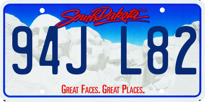 SD license plate 94JL82