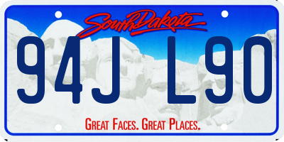 SD license plate 94JL90