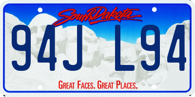 SD license plate 94JL94
