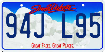 SD license plate 94JL95