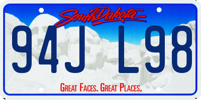 SD license plate 94JL98