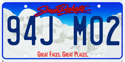SD license plate 94JM02