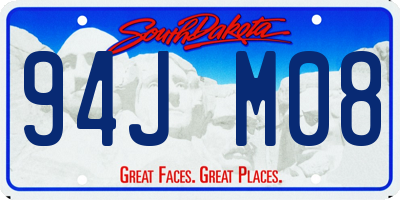 SD license plate 94JM08