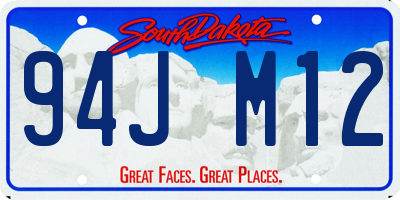 SD license plate 94JM12